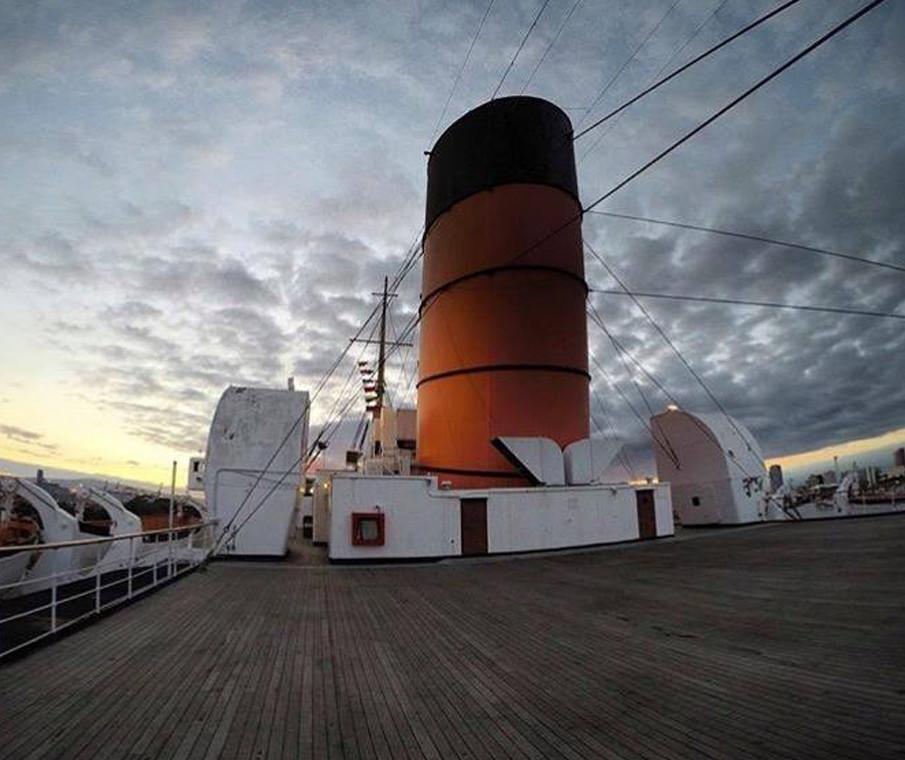 The Queen Mary Propeller Ship Deck