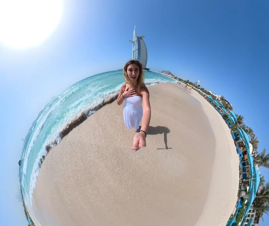 Swimming by the Burj Al Arab